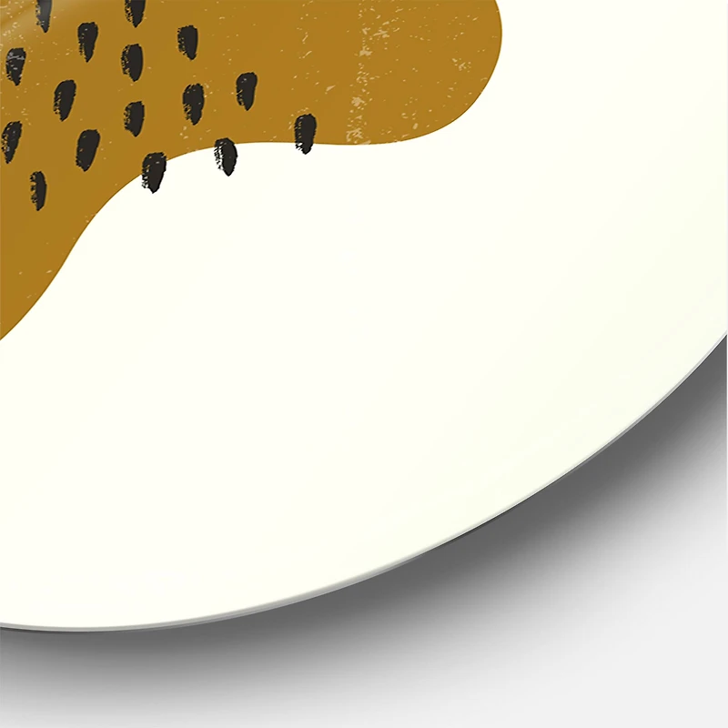 Designart - Botanical Minimalist Leaf With Abstract Shapes II