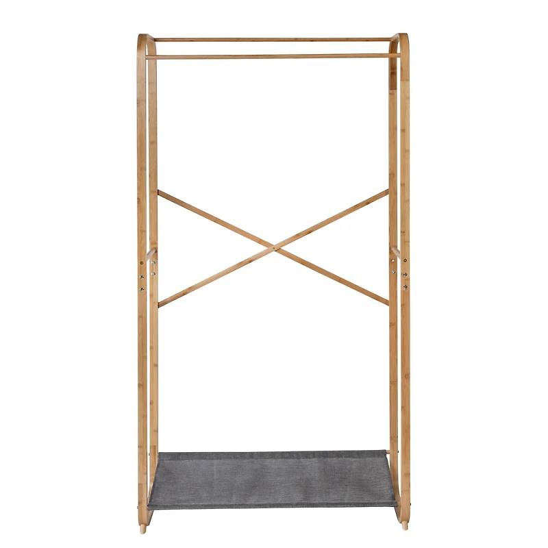 Honey Can Do Bamboo & Canvas Garment Rack