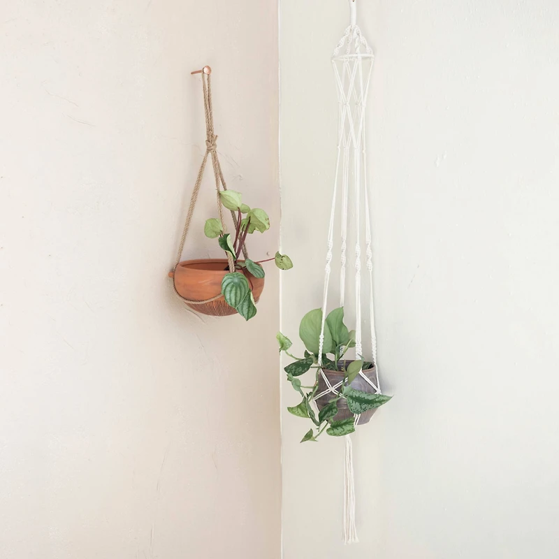 Hello Honey® 57" Natural Cotton Macrame Plant Hanger