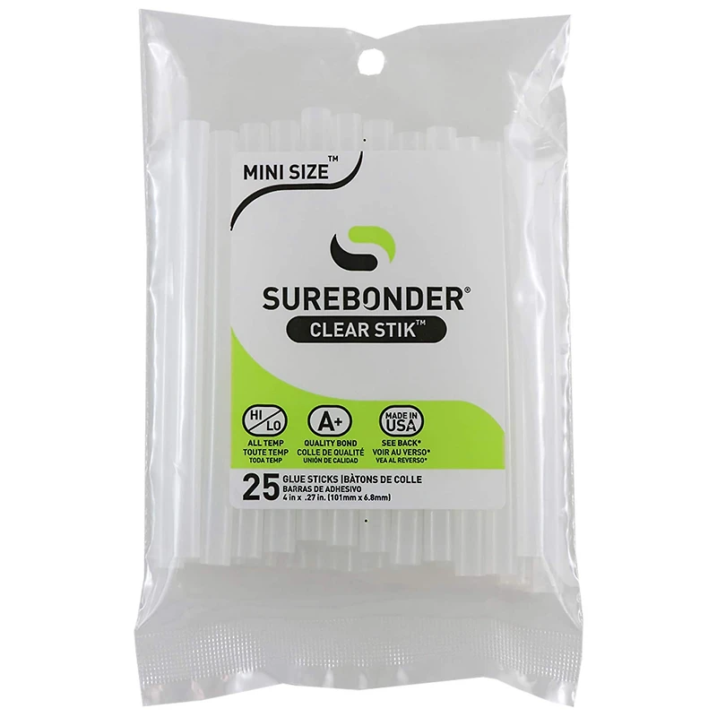 Surebonder® Clear Stik™ Mini Size™ Glue Sticks, 25ct.