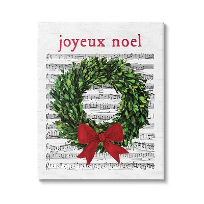 Stupell Industries Joyeux Noel Vintage Song Canvas Wall Art