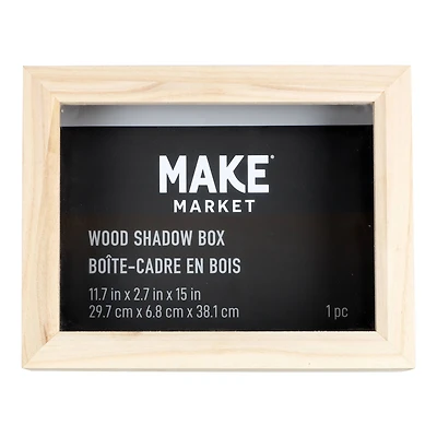 11.7" x 15" Hinged Wood Shadow Box by Make Market®
