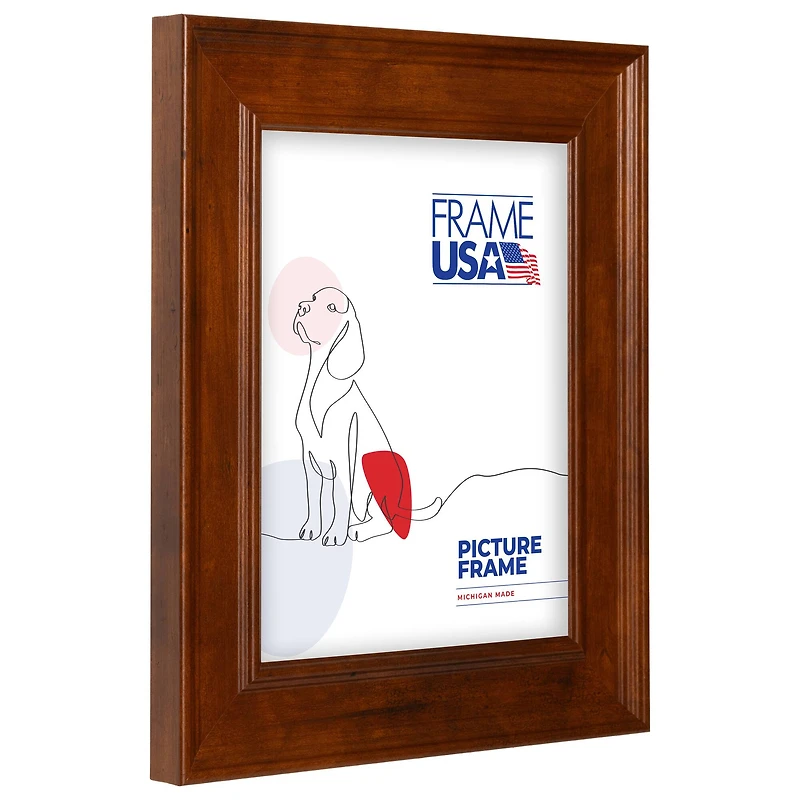Frame USA Honey Beveled Brown Single Image Picture Frame with Mat
