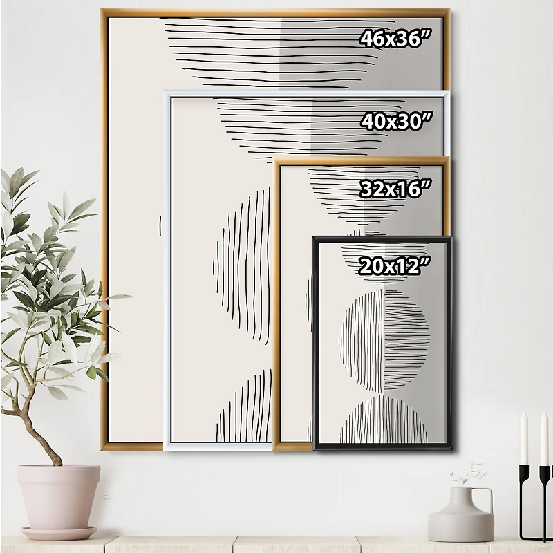 Designart - Minimal Geometric Lines And Circle VII