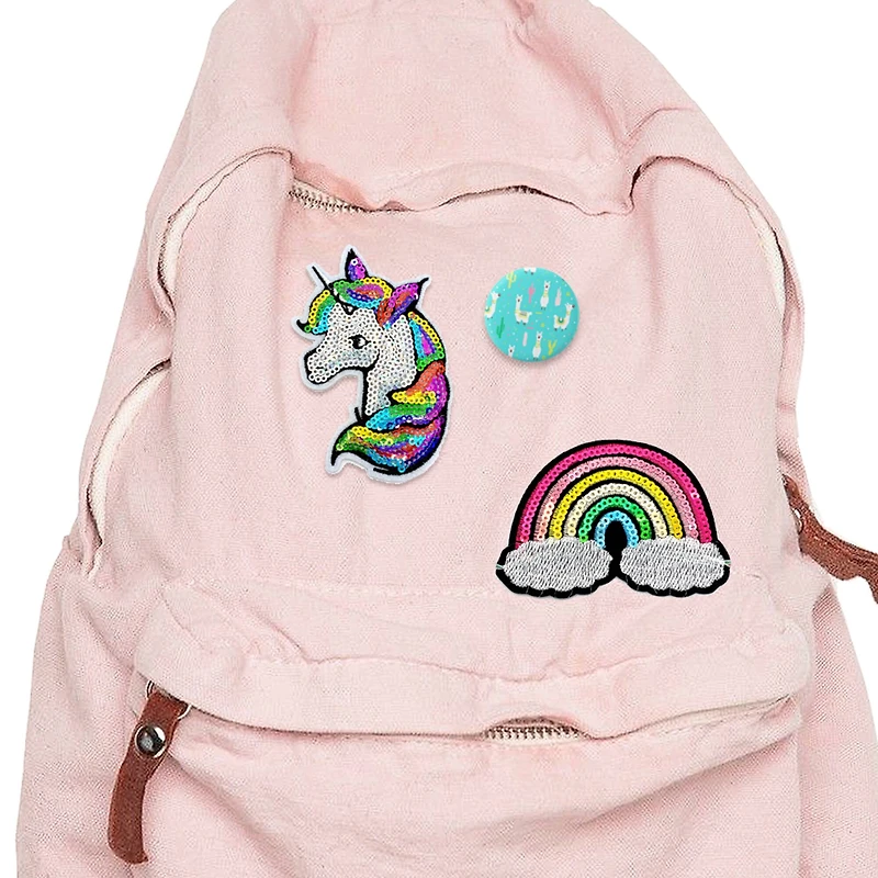 Gwen Studios 3.25" Rainbow Iron-On Patch With Sequins