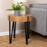 Hello Honey® 22" Astoria Wood End Table with Metal Hairpin Legs