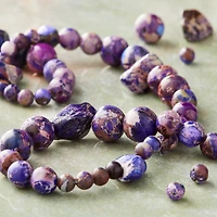 Dark Purple Jasper Semi-Precious Beads Value Pack by Bead Landing™