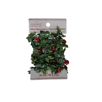 Mini Red Bell & Holly Garland by Ashland®