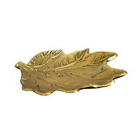 10" Gold Tree of Life Leaf Decorative Accent Tray