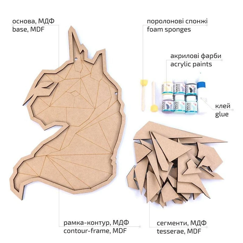 Rosa Talent Unicorn Painting Your Puzzle Mozaic Art Kit