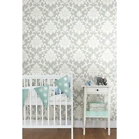 RoomMates Gray Damask Peel & Stick Wallpaper