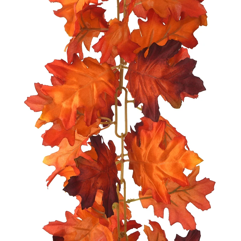 6ft. Orange & Brown Oak Leaf Chain Garland by Ashland®