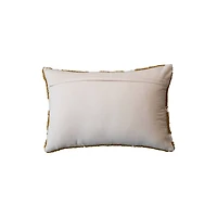 Hello Honey® 24" Yellow Sun Punch Hook Lumbar Pillow