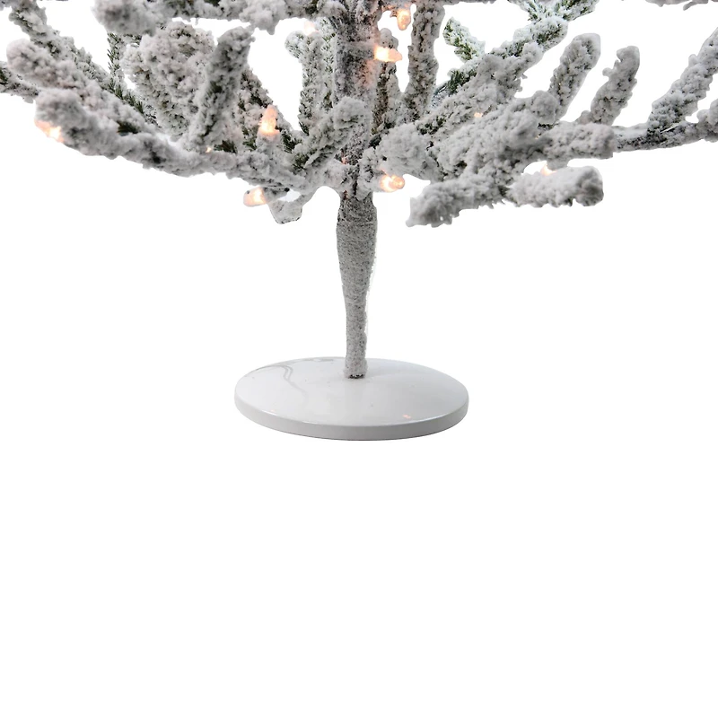 3ft. Pre-Lit Flocked Alpine Twig Artificial Christmas Tree, White Lights