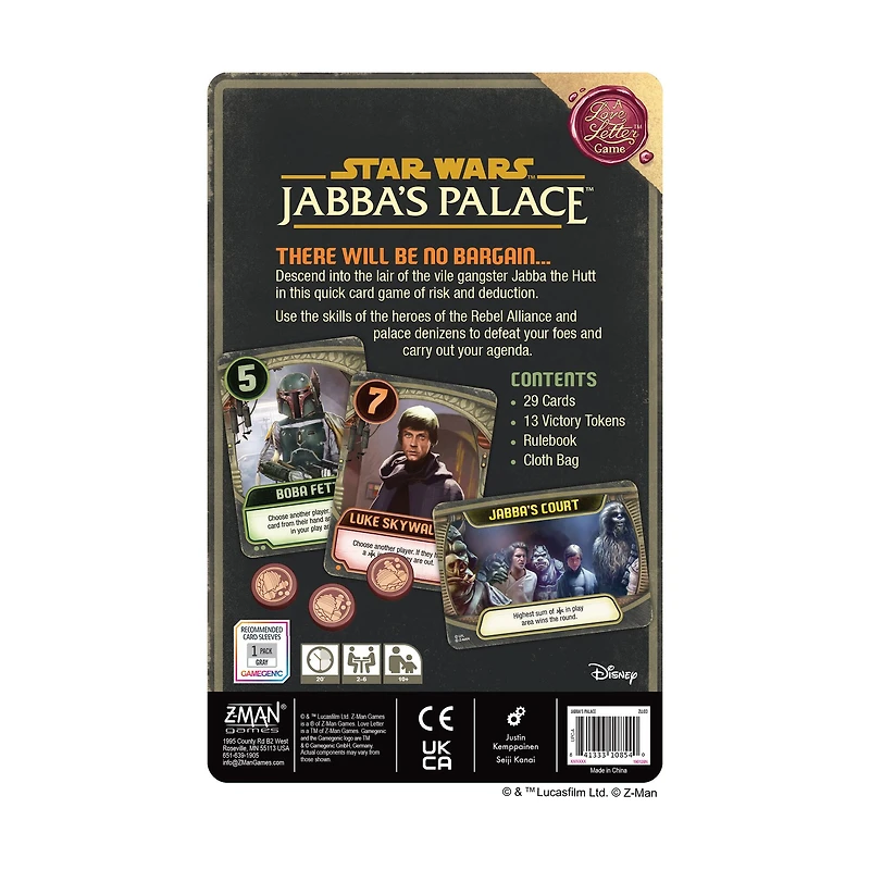 Star Wars Jabba's Palace - A Love Letter Game