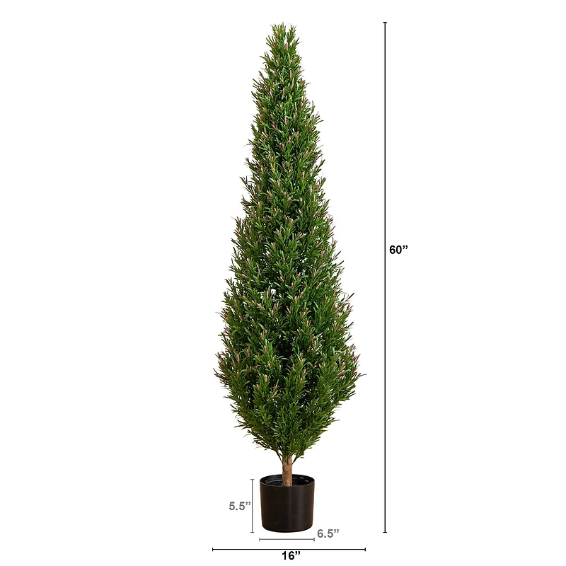 5ft. Potted UV Resistant Rosemary Cone Topiary Tree