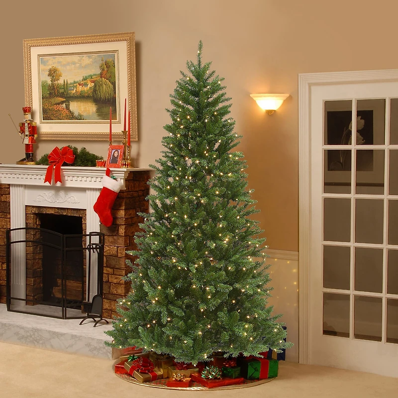 7.5ft. Pre-Lit Peyton Spruce Artificial Christmas Tree, Clear Lights