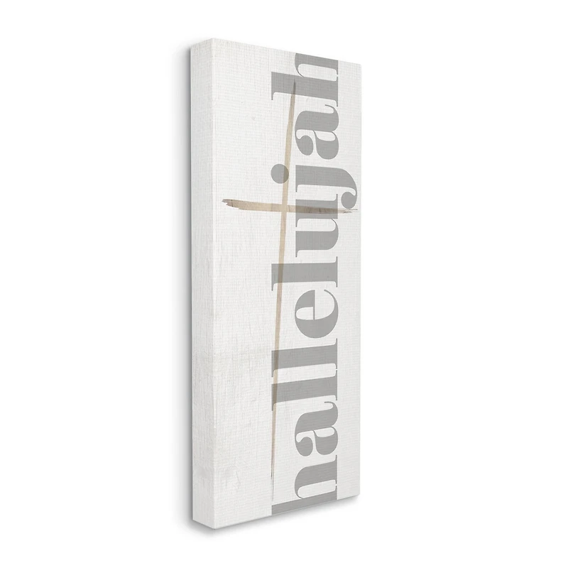 Stupell Industries Hallelujah Spiritual Christmas Sign Canvas Wall Art