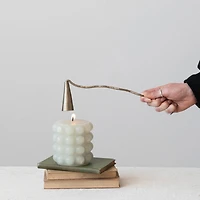 Hello Honey® Pewter Finish Iron Flower Candle Snuffer