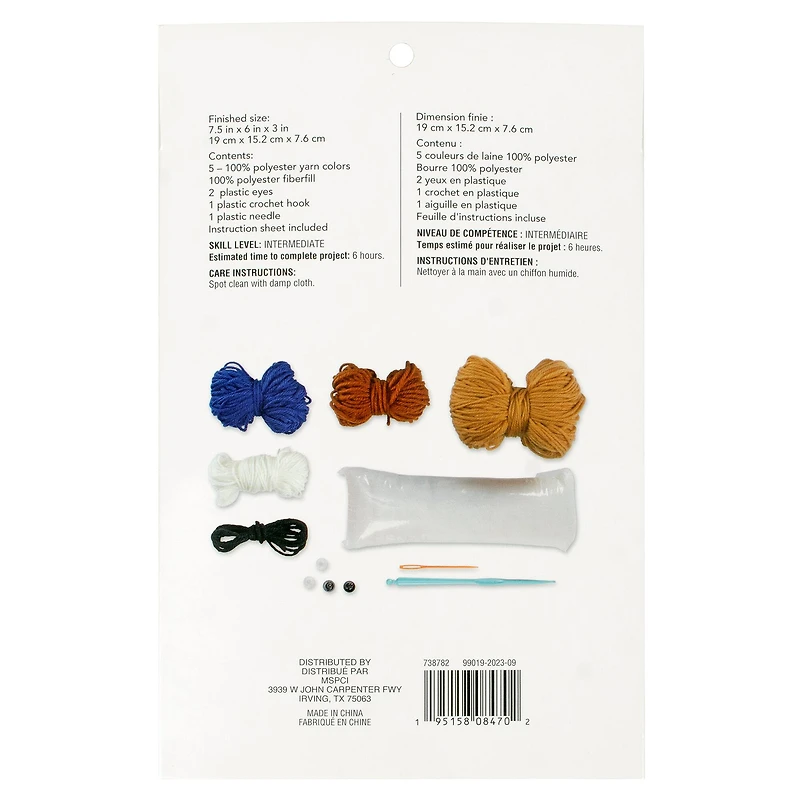 6 Pack: Intermediate Sloth Amigurumi Crochet Kit by Loops & Threads®