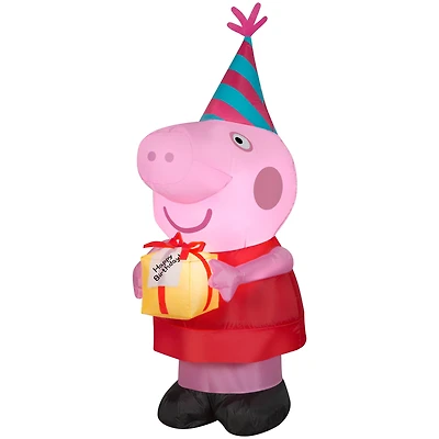 3.5ft. Airblown® Inflatable Peppa Pig with Birthday Cake