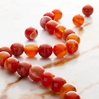 Red Dyed Stripe Agate Round Beads, 10mm by Bead Landing™