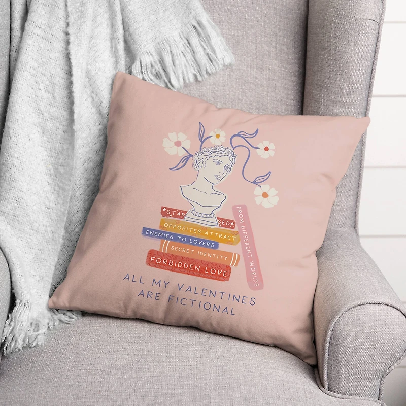 18" All My Valentines are Fictional Accent Pillow