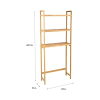 Organize It All Bamboo Over the Toilet Storage Space Saver