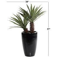 37" Black Contemporary Floral & Botanical Artificial Foliage