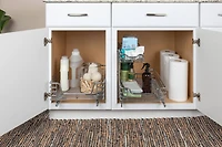 Household Essentials Glidez Chrome 2-Tier Cabinet Organizer