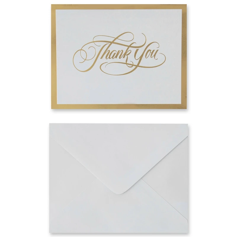 Gold Thank You Cards & Envelopes by Recollections™, 4.25" x 5.5"