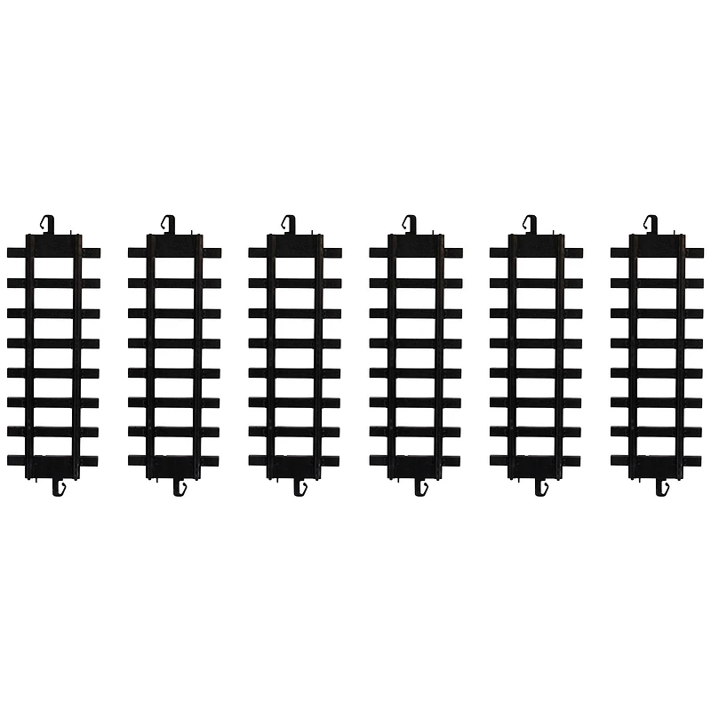 10" Black Replacement Train Set Track Pieces, 12ct.