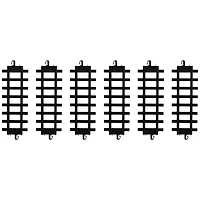 10" Black Replacement Train Set Track Pieces, 12ct.