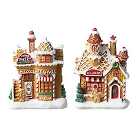 Glitzhome® Light-Up Christmas Gingerbread House Table Décor Set