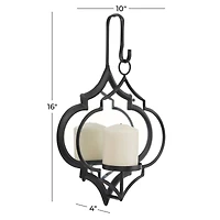 CosmoLiving by Cosmopolitan 16" Black Contemporary Wall Sconce