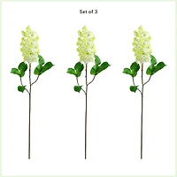 36" White Lilac Flower Stems, 3ct.