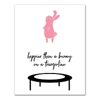 Trampoline Bunny Canvas Wall Art