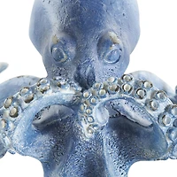 Dark Blue Octopus Sculpture Set