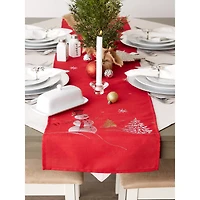 DII® 108" Snowman Embroidered Table Runner