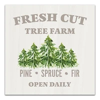 Fresh Cut Tree Farm 16x16 Canvas Wall Art