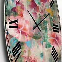 Designart 'Flower Shower Iii Cabin Wall Clock