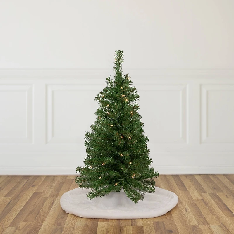 3ft. Pre-Lit Oakridge Noble Fir Artificial Christmas Tree, Clear Lights