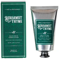 European Soaps Bergamot & Thyme Men's Shave Cream with Shea, 75mL