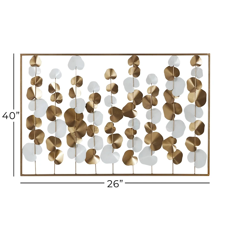 40" Gold Metal Modern Wall Décor