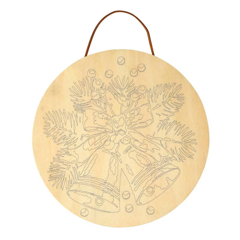 8" Christmas Bells Paint-by-Number Plywood Surface Kit by Artist's Loft®