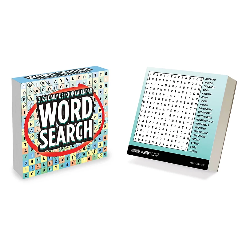 TF Publishing 2024 Word Search Puzzles Daily Desktop Calendar