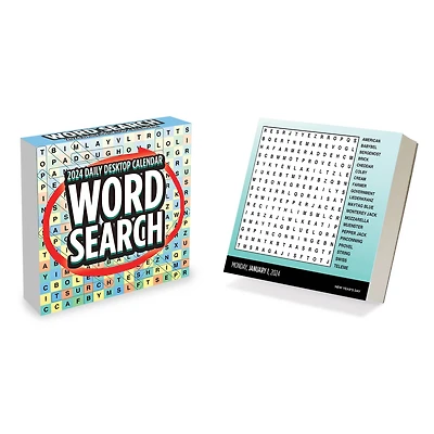 TF Publishing 2024 Word Search Puzzles Daily Desktop Calendar