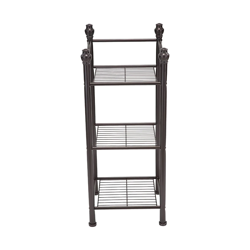 Organize It All 30" Belgium Oil Rubbed Bronze 3-Tier Shelving Tower
