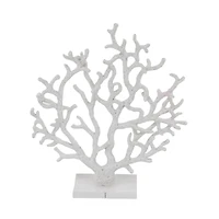 16" White Coastal Coral Sculpture