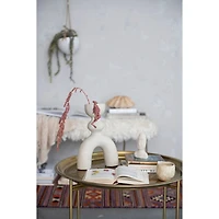 Hello Honey® Bloomingville 12.5" Ivory Sculptural Arched Stoneware Vase